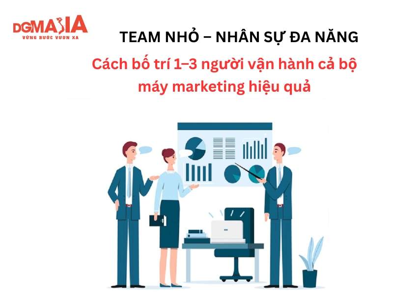 Team nhỏ – nhân sự đa năng: Cách bố trí 1–3 người vận hành cả bộ máy marketing hiệu quả
