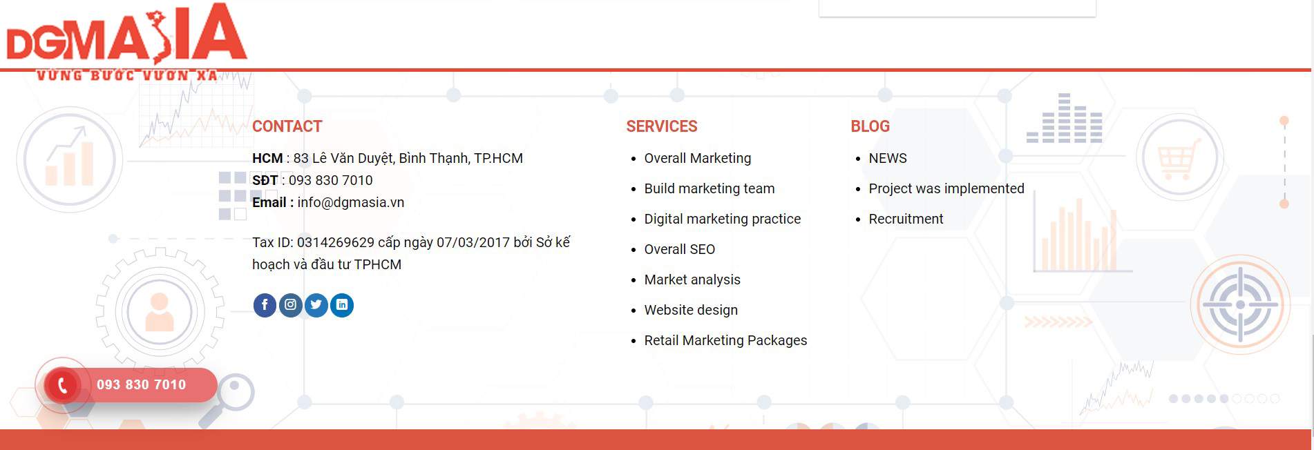 Hiển thị đầy đủ thông tin liên hệ trên website sẽ giúp độc giả tin cậy các sản phẩm/dịch vụ của bạn hơn