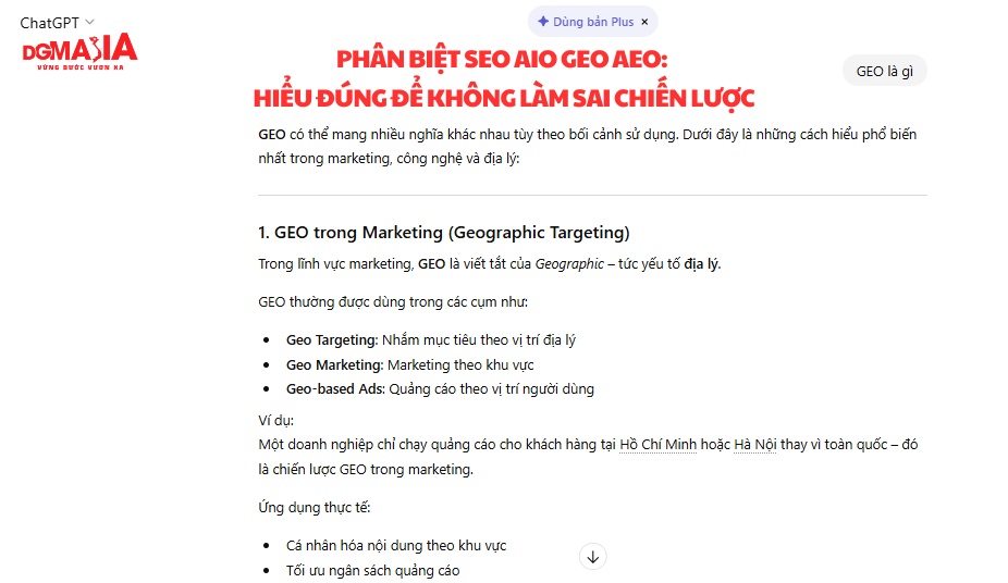 Phân biệt seo aio geo aeo