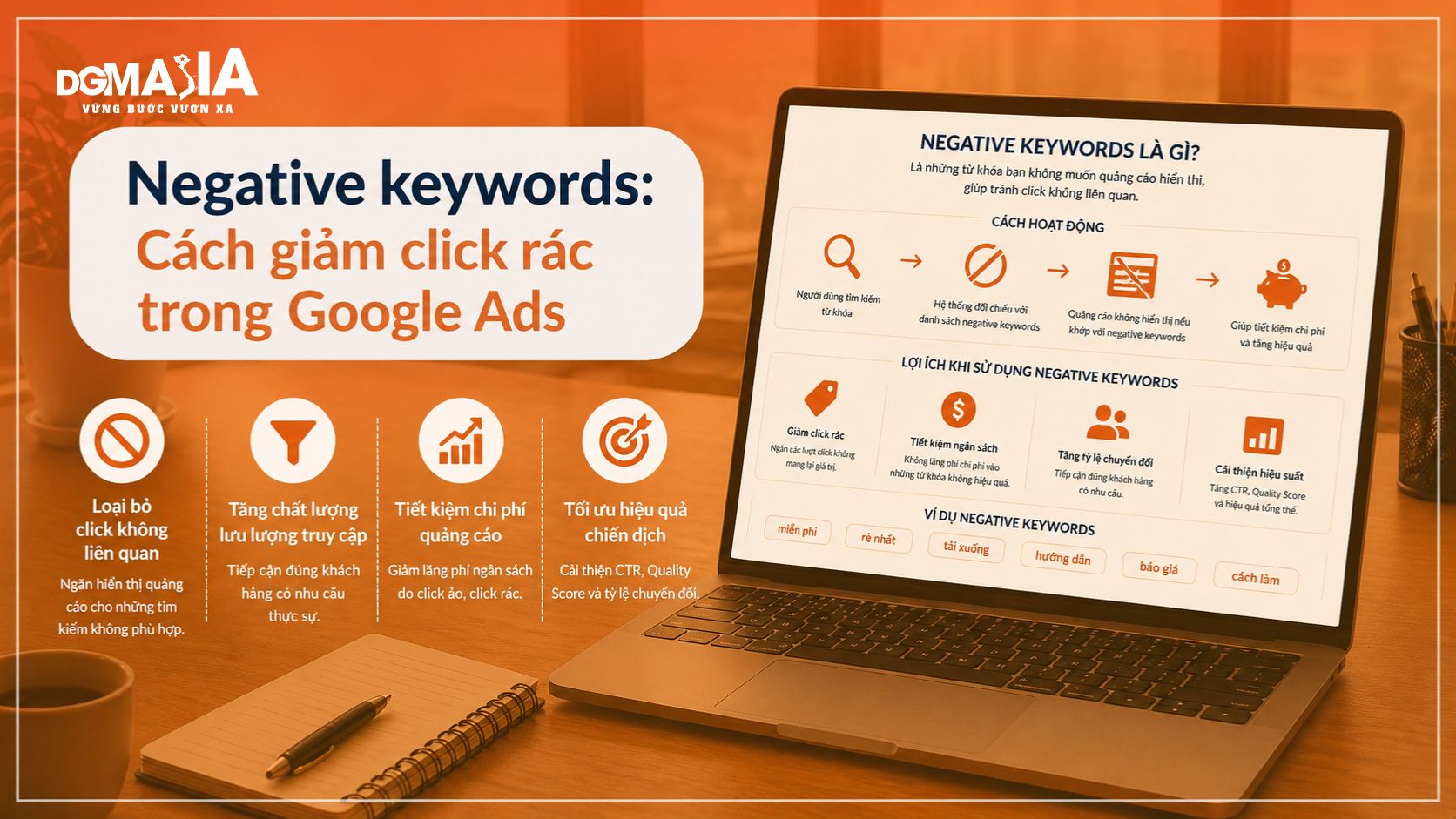 Negative keywords trong Google Ads: Cách giảm click rác trước khi tăng ngân sách